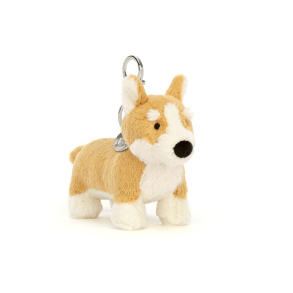 Jellycat Betty Corgi Bag Charm Plush Keychain NWT Caramel Dog Clip Toy